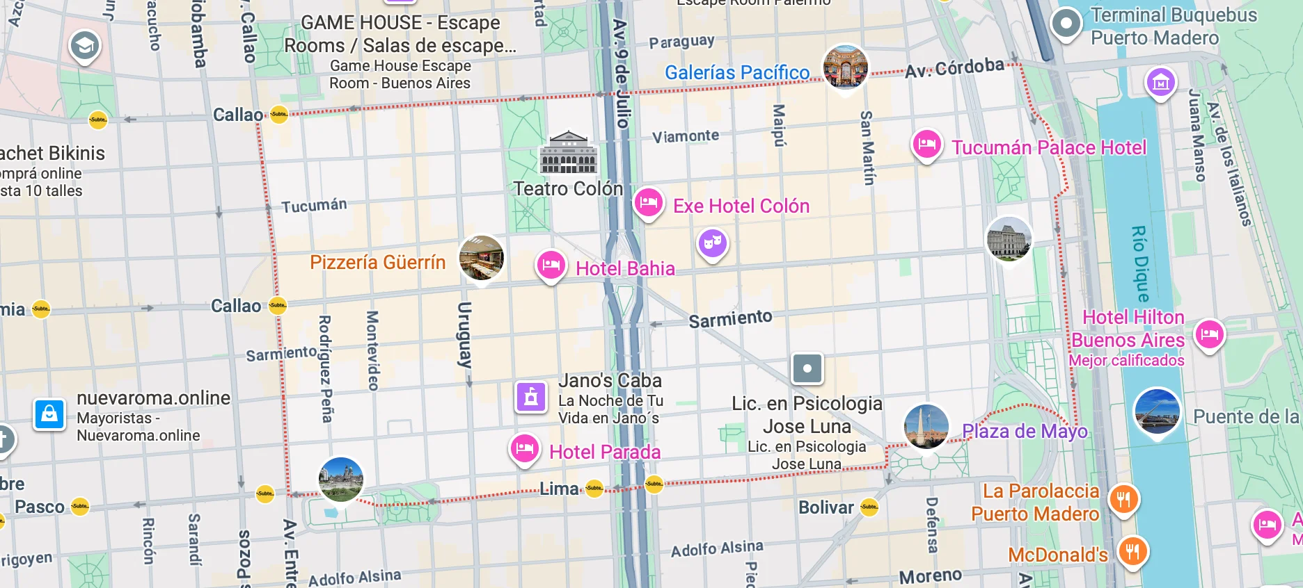 Mapa de San Nicolás